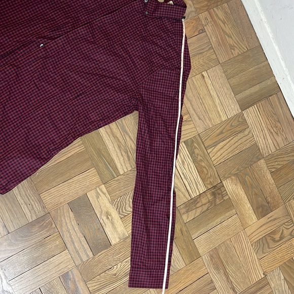 BURBERRY mens xxl shirt red black small gingham not worn - Picture 6 of 8